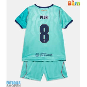 Billiga Barcelona Pedri Gonzalez #8 Tredjeställ Barn 2026-27 Kortärmad (+ Korta byxor)